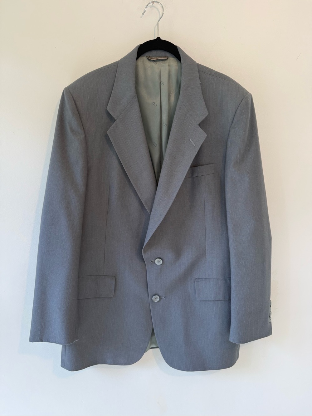Christian Dior Monsieur Men’s Gray Pinstripe Blazer 42R L Vintage USA Goldwater’